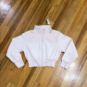 Girls Light Pink Cropped Zip-Up Athletic Jacket – New With Tags